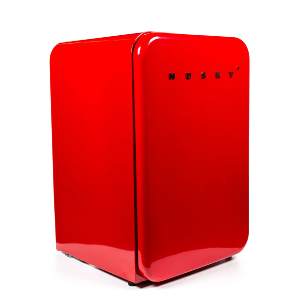 Red Retro Undercounter Fridge